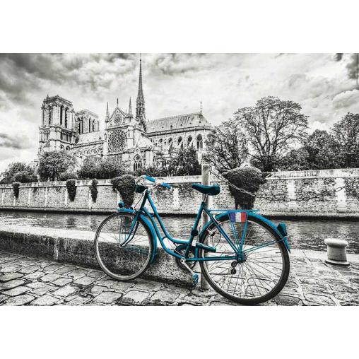 Puzzle Educa Bicicleta cerca de Notre Dame de 500 Piezas