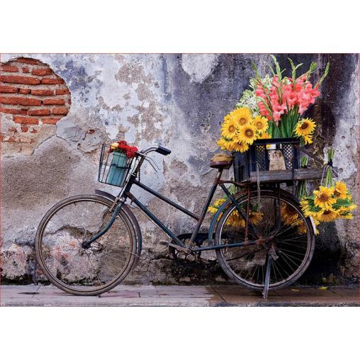 Puzzle Educa Bicicleta con Flores de 500 Piezas