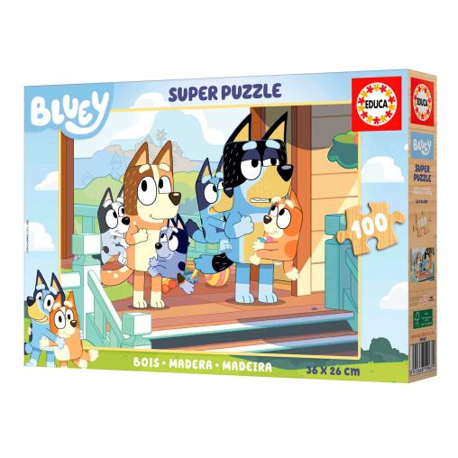 Puzzle Educa Bluey de 100 Piezas Madera