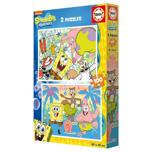 Puzzle Educa Bob Esponja 2 x 100 Piezas