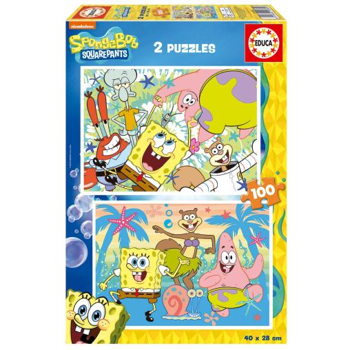 Puzzle Educa Bob Esponja 2 x 100 Piezas