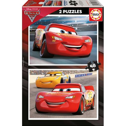 Puzzle Educa Cars 3 de 2 x 48 Piezas