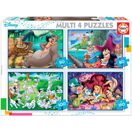 Puzzle Educa Clásicos Disney Multi Progresivo 50+80+100+150