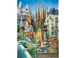 Educa Gaudí Collage Puzzle (Pièces miniatures) 1000 pièces