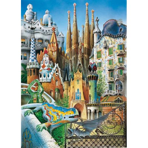 Educa Gaudí Collage Puzzle (Pièces miniatures) 1000 pièces