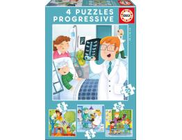 Puzzle Educa De Mayor Quiero Ser Progresivo 12+16+20+25 Pzs