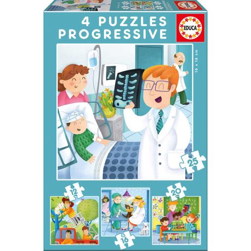 Puzzle Educa De Mayor Quiero Ser Progresivo 12+16+20+25 Pzs