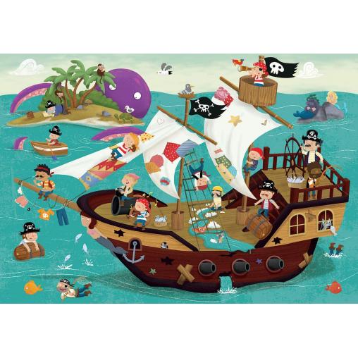 Puzzle Educa Detectives Piratas XXL de 50 Piezas