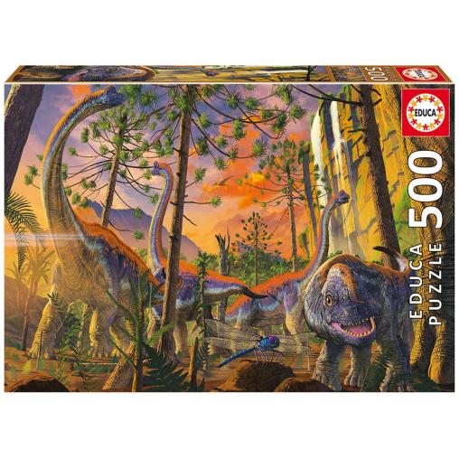 Puzzle Educa Dinosaurios Curiosos de 500 Piezas