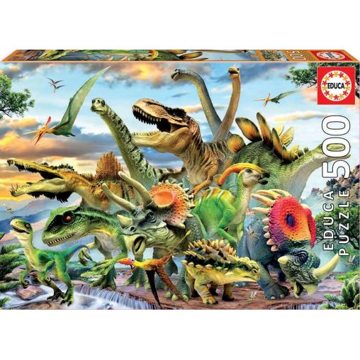 Puzzle Educa Dinosaurios de 500 Piezas