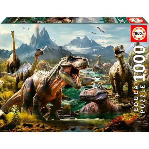 Puzzle Educa Dinosaurios Feroces de 1000 Piezas