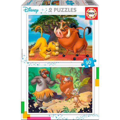 Puzzle Educa Disney Animals 2 x 20 Piezas