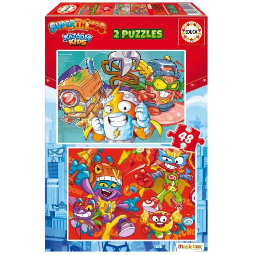 Puzzle Educa Superthings de 2 x 48 Piezas