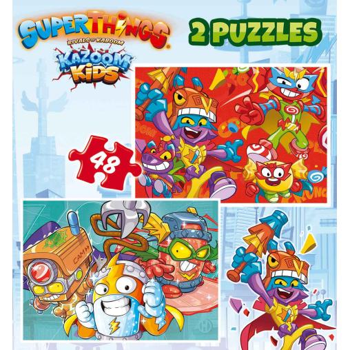 Puzzle Educa Superthings de 2 x 48 Piezas