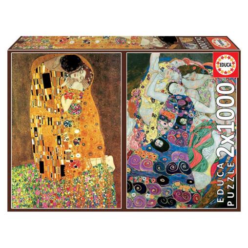 Puzzle Educa El Beso y La Virgen, Gustav Klimt de 2x1000 Pzs