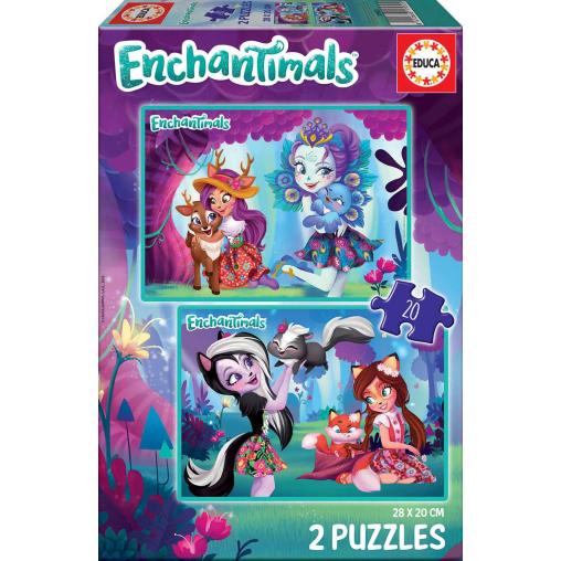 Puzzle Educa Enchantimals de 2 x 20 Piezas