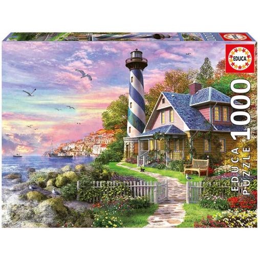 Puzzle Educa Faro en Rock Bay de 1000 Piezas