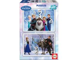 Puzzle Educa La Reine des neiges 2 x 100 pièces