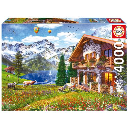 Puzzle Educa Hogar en los Alpes de 4000 Piezas