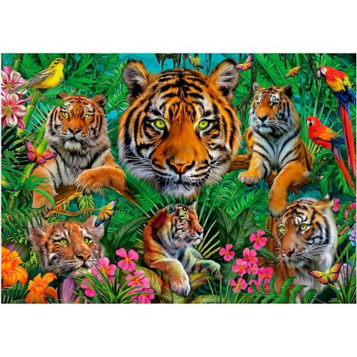 Puzzle Educa Jungla de Tigres de 500 Piezas