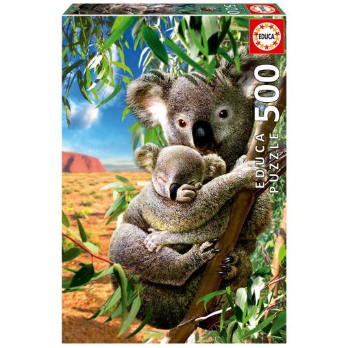 Puzzle Educa Koala con su Cachorro de 500 Piezas