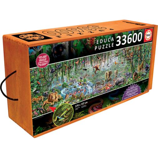 Puzzle Educa La vie sauvage de la jungle 33600 pièces