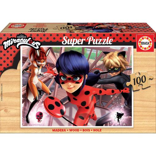 Puzzle Educa Ladybug de 100 Piezas Madera