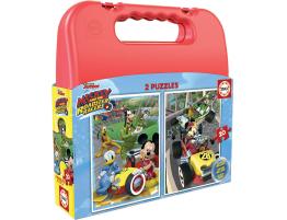 Puzzle Educa Maleta Mickey y los Superpilotos de 2 x 20 Piezas