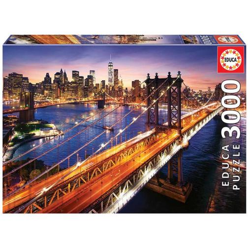 Puzzle Educa Manhattan al Atardecer de 3000 Piezas