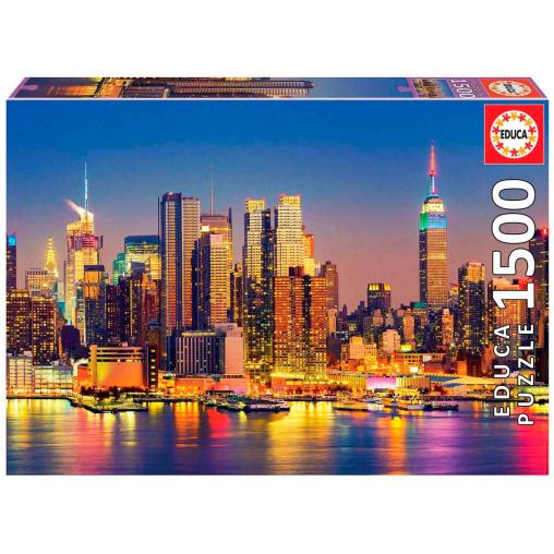 Puzzle Educa Manhattan de Noche de 1500 Piezas