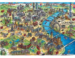 Puzzle Educa Mapa de Londres de 500 Piezas