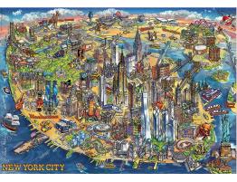 Puzzle Educa Mapa de Nueva York de 500 Piezas