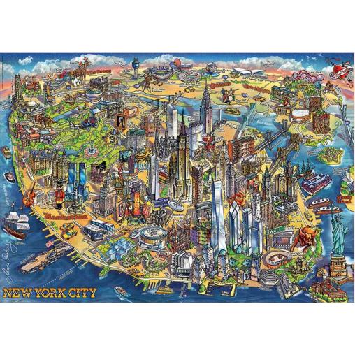 Puzzle Educa Mapa de Nueva York de 500 Piezas