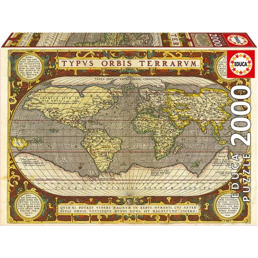 Puzzle Educa Mapamundi Antiguo de 2000 Piezas