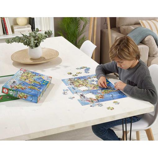 Puzzle Educa Mapamundi Dinosaurios de 150 Piezas