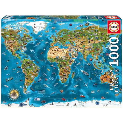 Puzzle Educa Maravillas del Mundo de 1000 Piezas