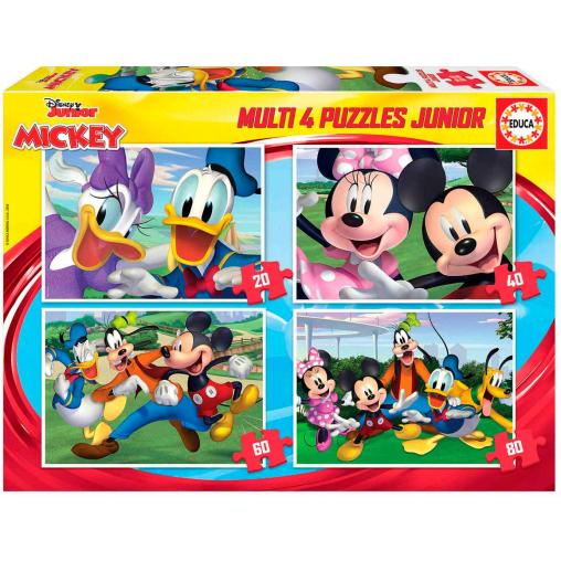 Puzzle Educa Mickey y Sus Amigos Progresivo 20+40+60+80 pzs