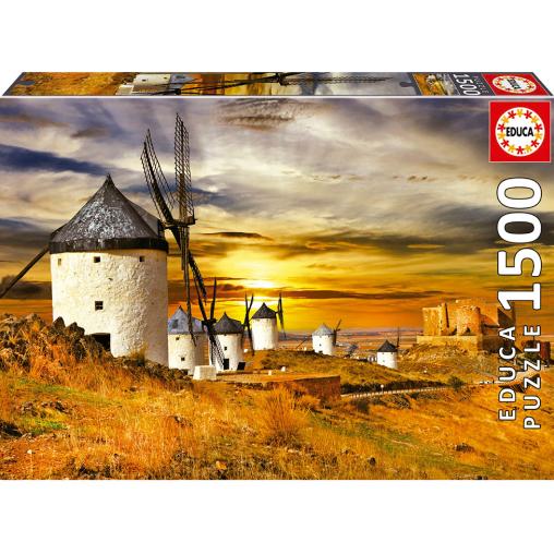 Puzzle Educa Molinos de Viento, Consuegra de 1500 Piezas