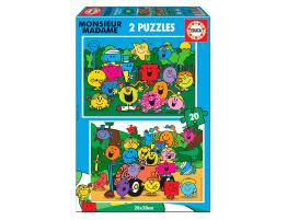 Puzzle Educa Monsieur Madame de 2 x 20 Piezas