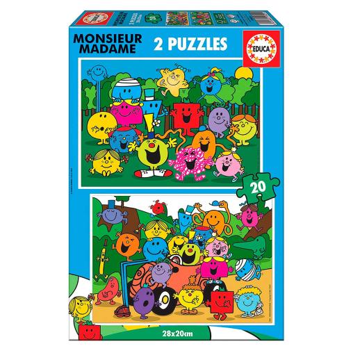 Puzzle Educa Monsieur Madame de 2 x 20 Piezas