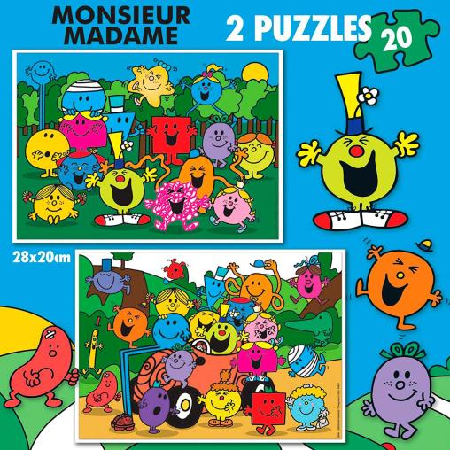 Puzzle Educa Monsieur Madame de 2 x 20 Piezas