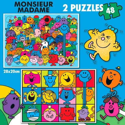 Puzzle Educa Monsieur Madame de 2 x 48 Piezas