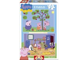 Puzzle Educa Peppa Cochon 2 x 48 pièces