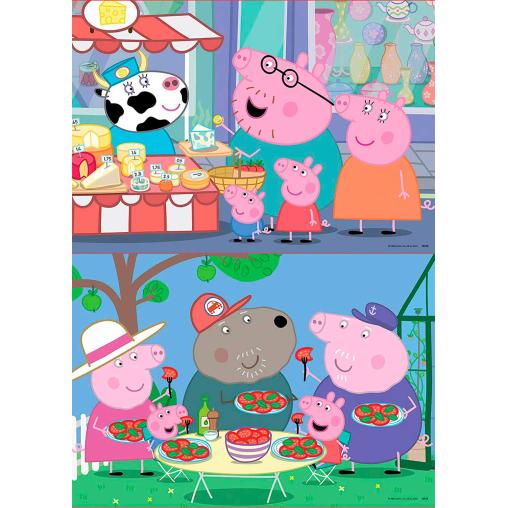 Puzzle Educa Peppa Pig de 2 x 25 Piezas Madera