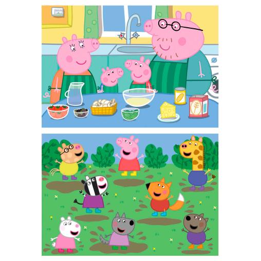 Puzzle Educa Peppa Pig de 2 x 25 Piezas Madera