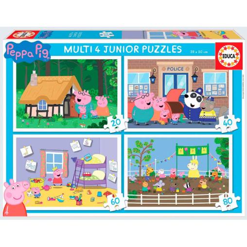 Puzzle Educa Peppa Pig Multi Progresivo 20+40+60+80 pzs