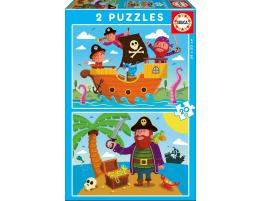 Puzzle Educa Piratas 2 x 20 Piezas