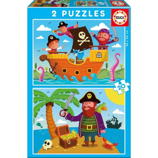 Puzzle Educa Piratas 2 x 20 Piezas