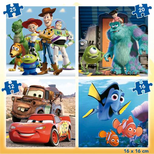 Puzzle Educa Pixar Progresivos 12+16+20+25 Pzs