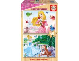 Puzzle Educa Princesas Disney 2 x 16 Piezas Madera